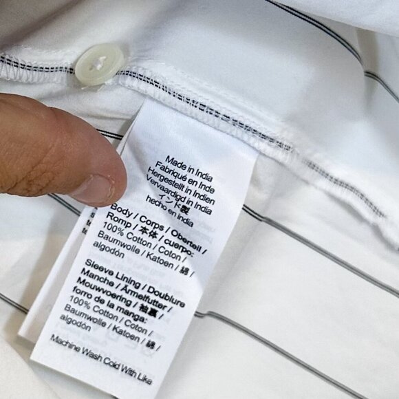 NWT Madewell Shirred Bubble-Sleeve Button-Up Shirt - Size: XXS - Picture 6 of 14